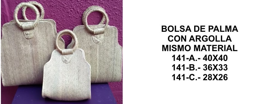 bolsa de palma, mimbre